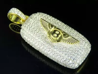 Bentley Charm Diamond Encrusted Locket 3D print model