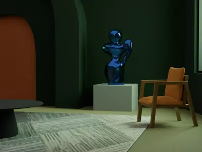 Basic Living Room Assets Low-poly 3D model