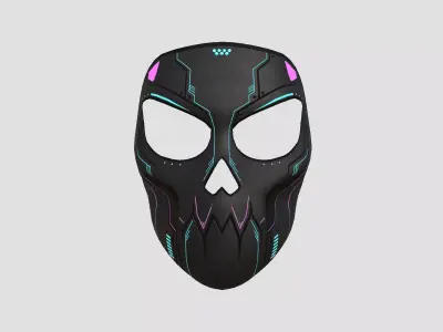 Scifi Skull Mask A07 - Fantasy Character Design Low-poly 3D model