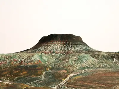 Mountain Desert Terrain Landscape Environment PBR 51 Low-poly 3D model