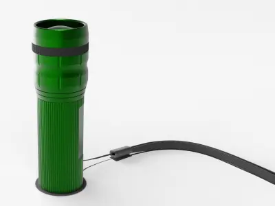 Flashlight Green 3D model