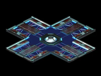 Satellite City Objects - Road 22 3D model