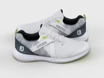 White Sports Shoes 3D model