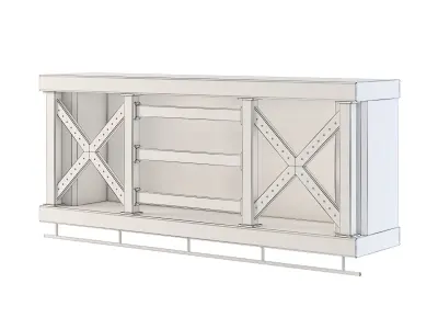 Factory Side Wall Upper 3D model