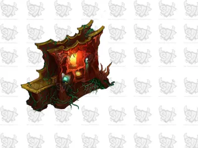 Game model - furniture cabinet disillusion Ming fi 3D model