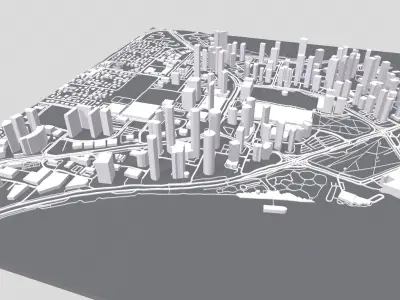 Cityscape Doha Qatar  3D model