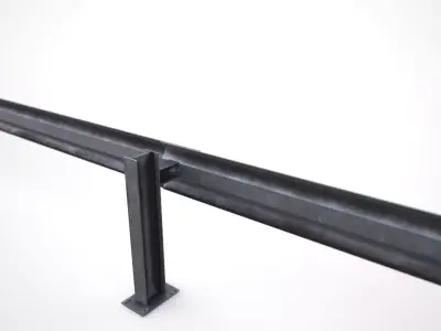 Guardrail metal rod 3D model