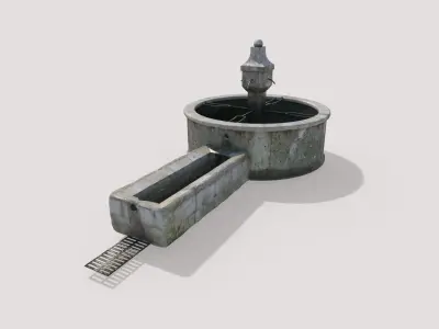 Ancient Public Fountain 3D model