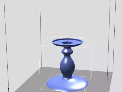 Candelstick vase in glass cube 3D print model