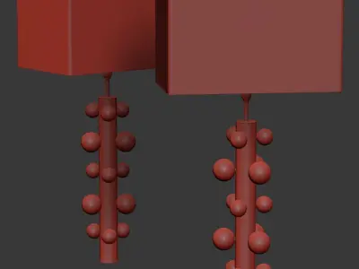 Pair of table Lamp by LA Studio  3D model