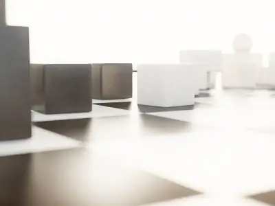 Bauhaus Chess Set 3D model