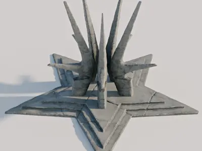 Brutalist Monument 3D model