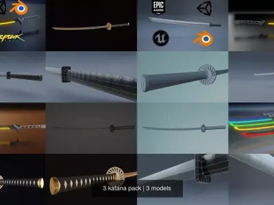 3 katana pack