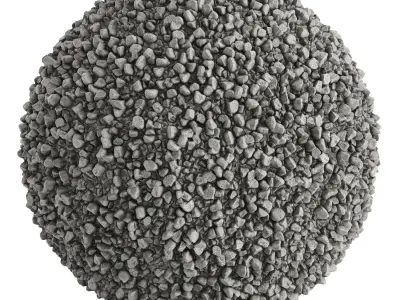 PBR Gravel 01 - 4k - PNG - Seamless - SBSAR Low-poly 3D model