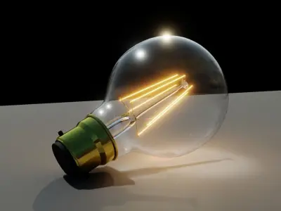 Vintage Edison light bulb 3D model