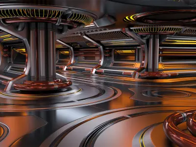 SCI - FI MODULAR CORRIDOR 3 3D model
