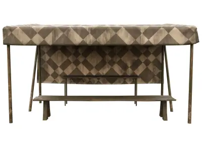 Market Stall Cotton Low-poly 3D model