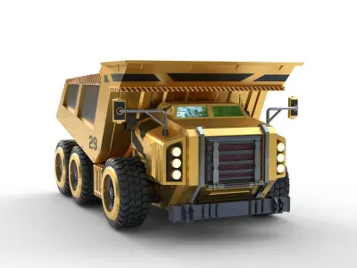 Concept Haul Truck Low-poly 3D model
