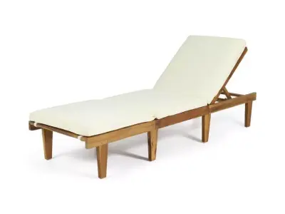 Barragan Long Reclining Acacia Single Chaise 3D model