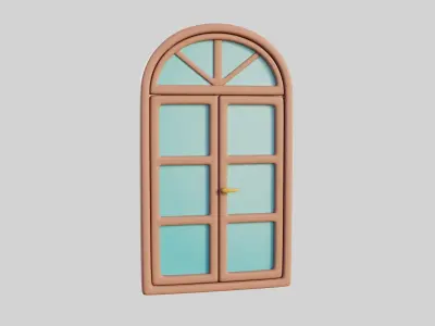 Cartoon Windows Collection 3 Low-poly 3D model