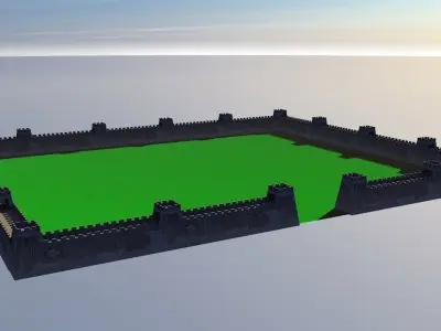 Castle wall Free 3D model