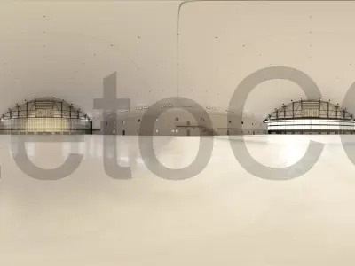 HDRI - Airplane Hangar Interior 10 - HDR - EXR - 8192x4096 Texture