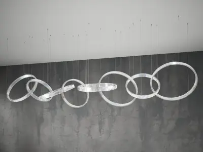 Crystal Flare Chandelier 3D model