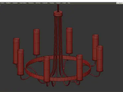 KEARNEY CHANDELIER Low-poly 3D model