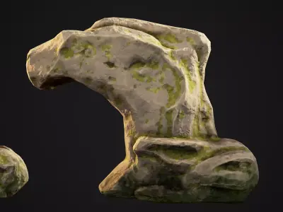 Stylized Rock Game-Ready Environment Pack Low-poly 3D model