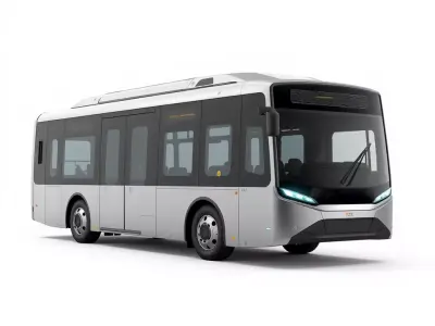 Sleek Silver Bus model pack Low-poly 3D model