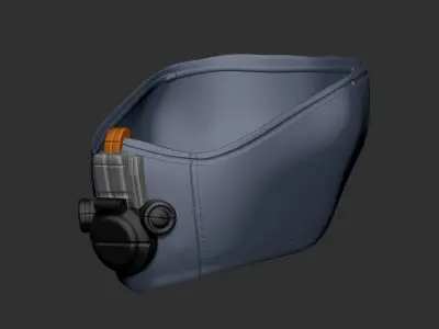 gas mask helmet scifi high poly sculpt 3d printable  3D model