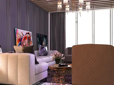 living room 3D model 96