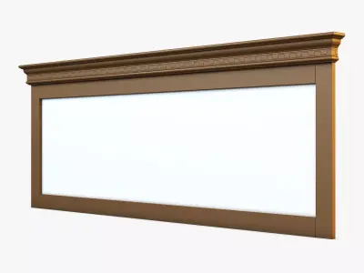 Victory wooden frame with window 3D model