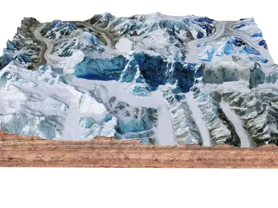 Jengish Chokusu Mountain China 3D model