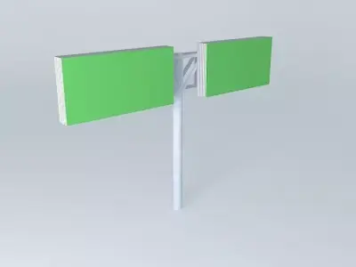 EDIT ME! freeway sign 4 Free 3D model