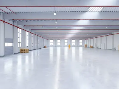 Industrial Warehouse Interior 12 Low-poly 3D model