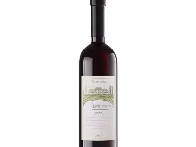 Render Ready Wine Bottle 3D model