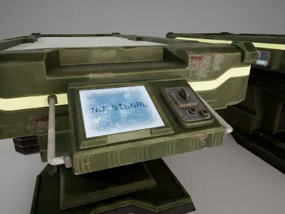 Scifi Table Low-poly 3D model