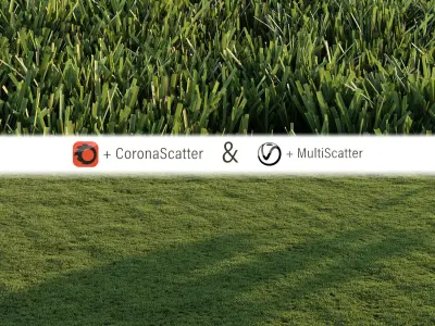 Cut grass for landscape 3D model