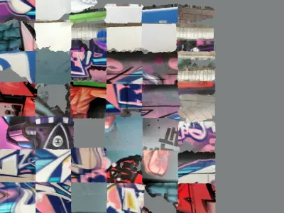 multiple grafiti wall lidar scan 3D model