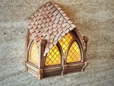 MEDIEVAL BALCONY - LAMP 3D print model