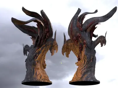 Dantes purgatory base Tree  3D model