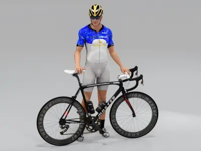  Male White Muscular Cyclist HQ 