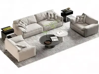 Modern Minimalist Sofa 3D model