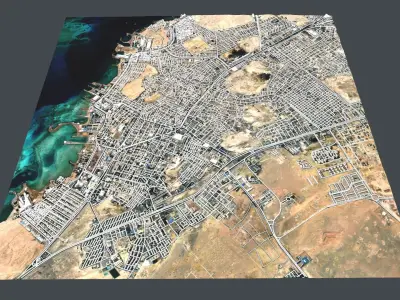 Cityscape Hurgada Egypt 3D model