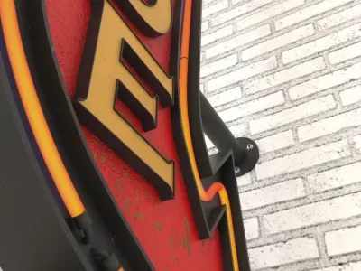 Neon Arcade Vintage Advertising Signs 3D model