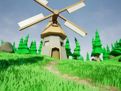 Stylized Environment Low Poly Pack - 1 Low-poly 3D model