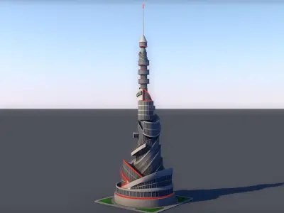 Sci-Fi Skyscraper 3D model purchase