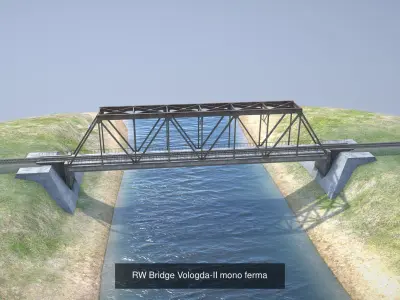 Collection RW Bridge Vologda-II 3D Model Pack