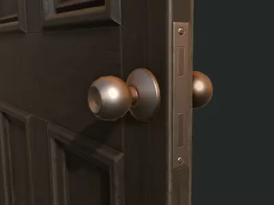 Interior Door Low-poly 3D model